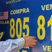 US dollar at a currency exchange