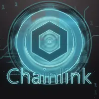 Chainlink’s hexagonal logo on black background
