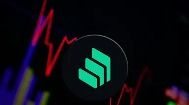 Compound Coin logo on a share price graphic
