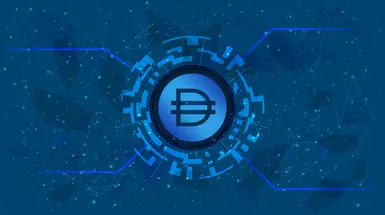 DAI logo set against a blue background DAI logo set against a blue background